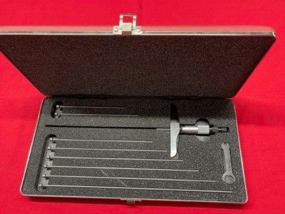 Starrett 443Z-9RL Micrometer Depth Gage 0-9'' with Half Base  IN STOCK