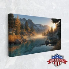 Beneath the Golden Pines Canvas Print for Home Decor, Wall Decor Art Poster