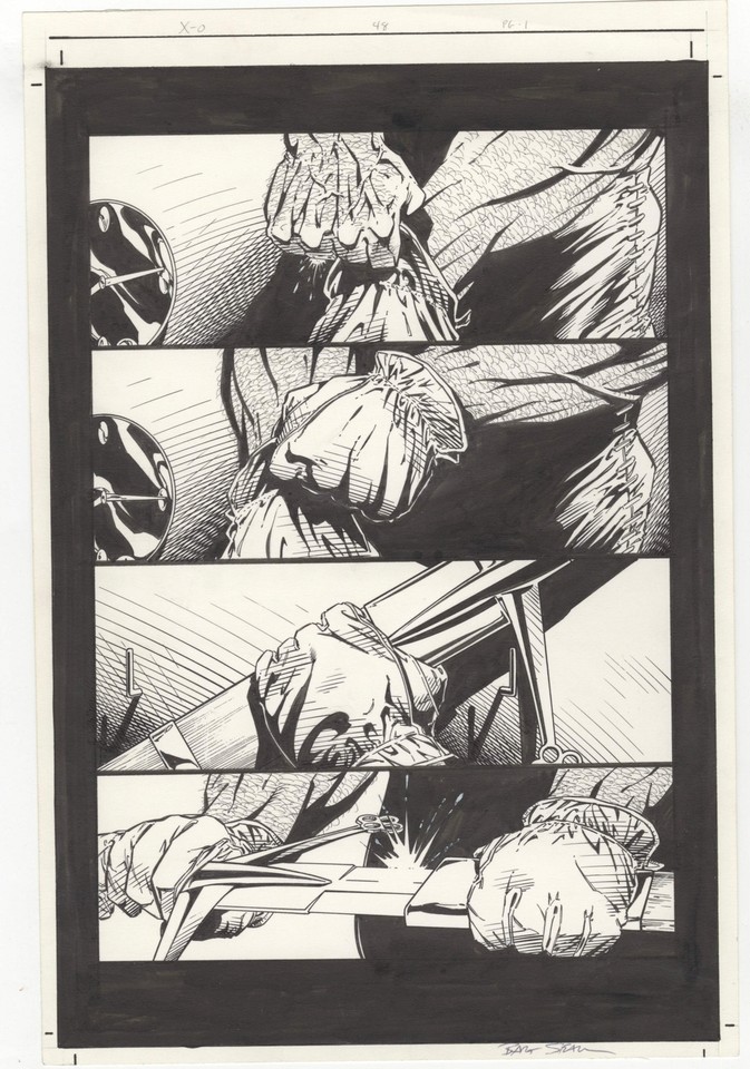 X-0 Manowar #48 pg 1 Original Valiant Comic Art by Bart Sears Comic Art