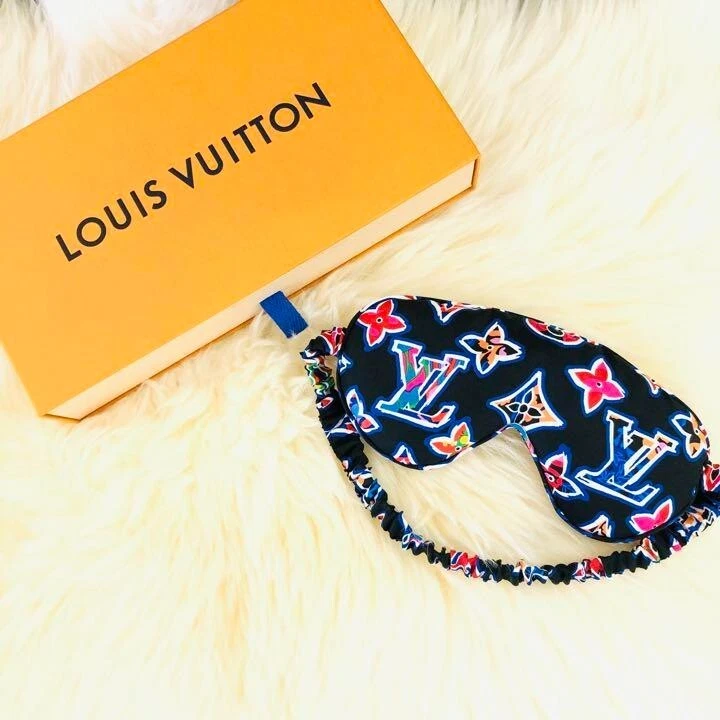 LOUIS VUITTON MASK SOMMEIL EYE MASK MONOGRAM BLACK SILK rare