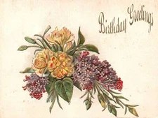 Vintage PPC - "Birthday Greetings" - F23885