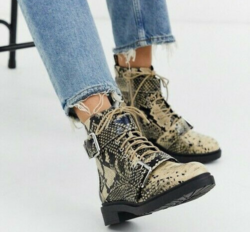 wide fit snakeskin boots
