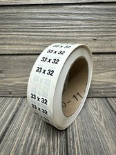 33x32 Retail Size Stickers for Store Boutique Clothing Label Apparel Roll