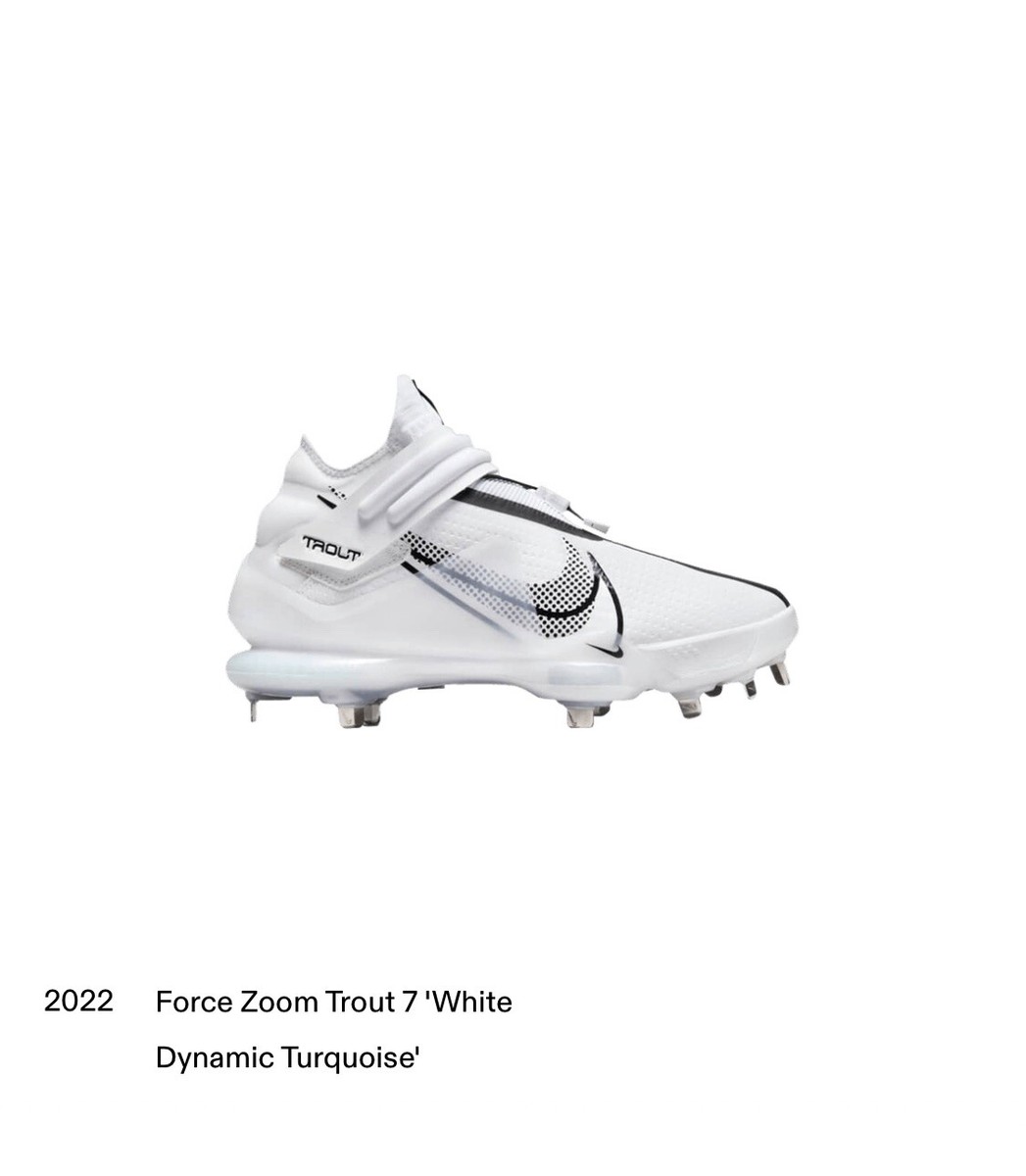 Nike Force Zoom Mike Trout 7 Baseball Cleats White Black CI3134