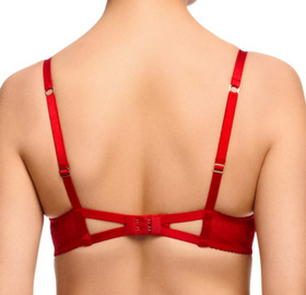 Dita Von Teese Fiamma Lace Underwire Bra Red Size 38C / EU 85C NWOT D59021