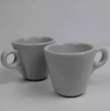 Espresso Cups Simple Chucky White Set of 2 Heavy Restaurant Style 2" Cups