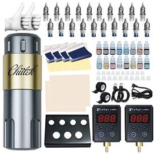 Tattoo Pen Kit, Tattoo Kit with Portable Pen Battery x 2, Rotary Tattoo Pen