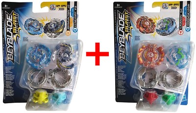 2 x Kreisel-Doppelset: Beyblade Burst Evolution 4 Kreiseln Jormuntor, Doomscizor