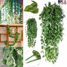 24pcs Artificial Hanging Plants Vine Fake Vine Plastic Foliage Home Garden Decor