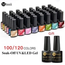 Gel Nail Polish Set Semi Permanent Hybrid Gel Varnish Set Base Top Coat Soak Off