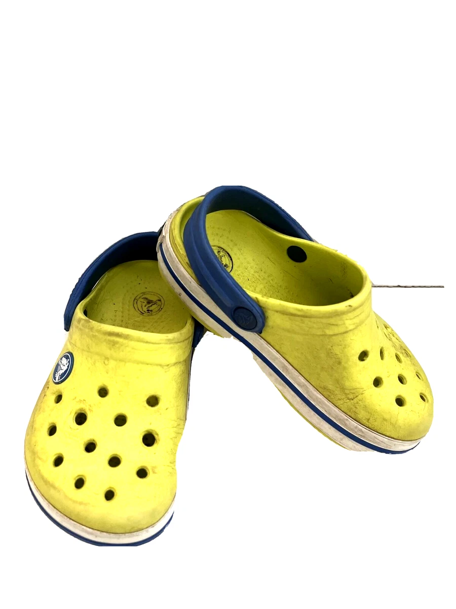 Neon store blue crocs