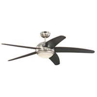 Deckenventilator Mit Led Lampe Und Fernbedienung Bendan Chrom Matt Wenge 132 Cm