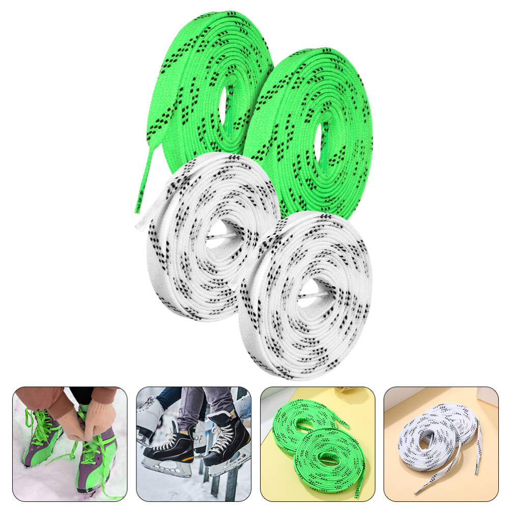 APL 2 paia di pattini da ghiaccio pattinaggio lacci scarpe pattini a rotelle hockey