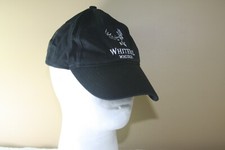 Vintage WHITETAIL WHISKEY Black Adjustable Hat Cap Embroidered Logo Cotton