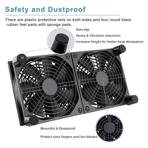 High Speed USB Fans PC Chassis Temperature Control Fan 2400RPM 2 Fans Efficient - Picture 5 of 8