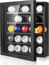 Golf Ball Display Case Golf Ball Holder 25 Balls Capacity Wall Mount Shadow Box