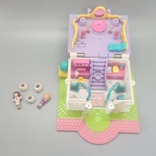 Polly Pocket Light Up Bridal Salon Playset w 2 Figures WORKS Bluebird Toys 1994