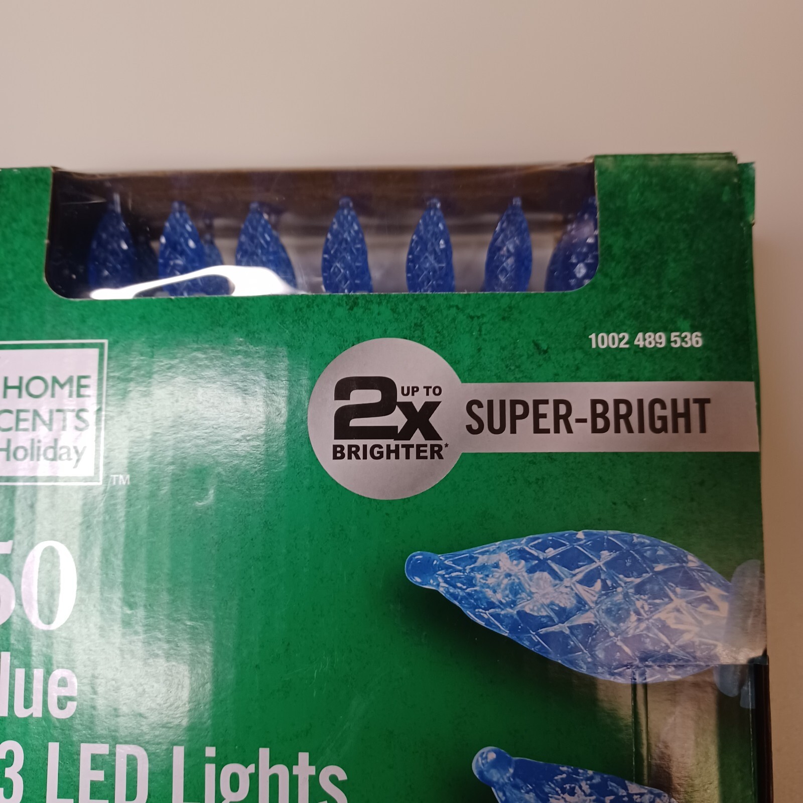 Home Accents 50 Ct C3 LED Blue Color Lights Super Bright Stay Lit