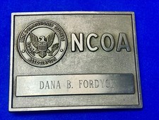NCOA Non Commissioned Officers Association Vintage Belt Buckle