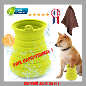 Brosse De Nettoyage Pattes Massage Toilettage Chien Et Chat Avec Serviette Fr Ebay