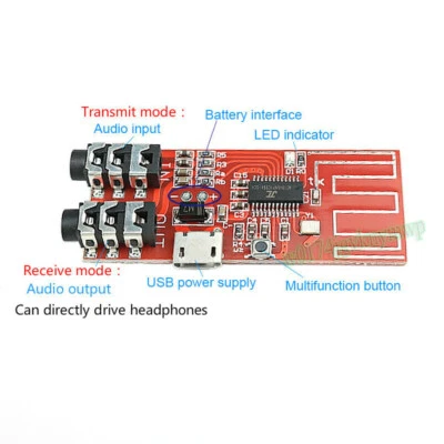 Receptor de audio inalámbrico estéreo Bluetooth 4.2 transmisor placa de auriculares