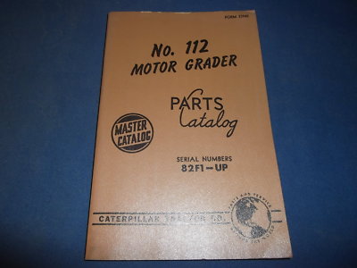 Cat Caterpillar 212 Diesel Motor Grader Parts Manual Book Sn 82f1 Up 