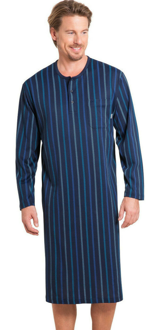 DUHENWU Herren Nachthemd Kaftan - Bequeme Schlafkleidung Im Orientalischen Style