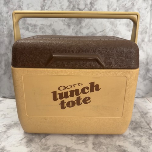 Vintage Gott Brotzeittasche Kühlbox braun Eistruhe Modell 1806 6er-Pack Hergestellt in den USA Retro