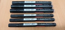 6x TOOLI-ART Black Acrylic Paint Pen 3.0mm & 0.7mm