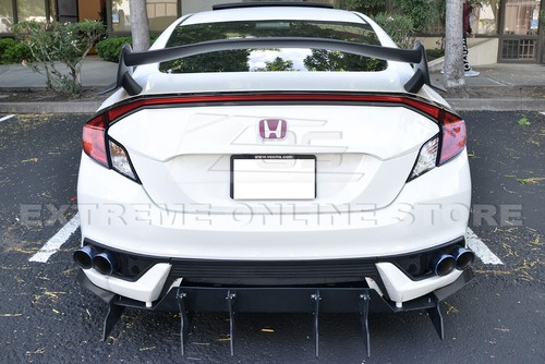 Alerón ala del maletero negro para 16-20 Honda Civic Coupe JDM Type-R imprimación - Imagen 3 de 12