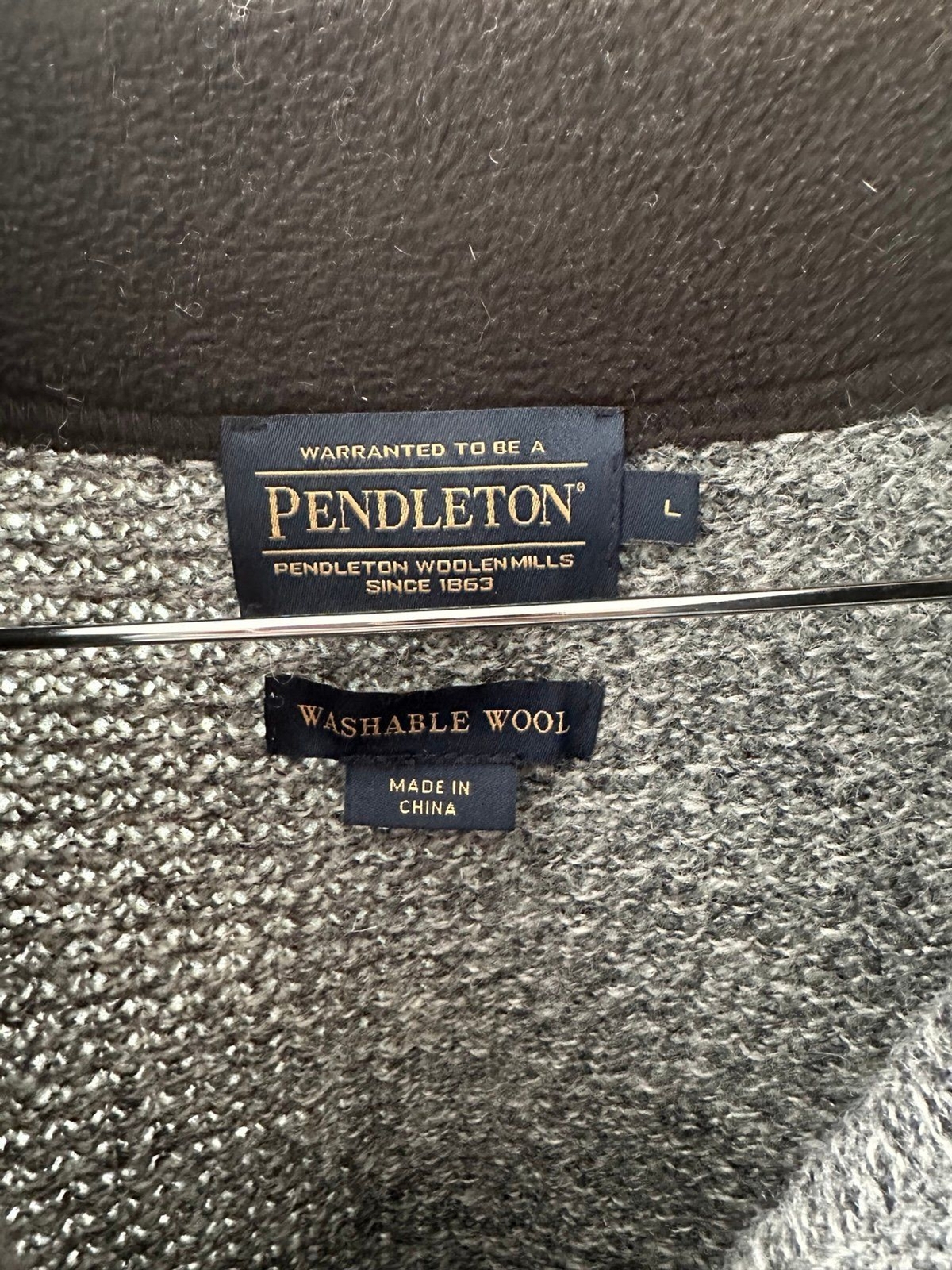 Pendleton Grey half zip - image 3