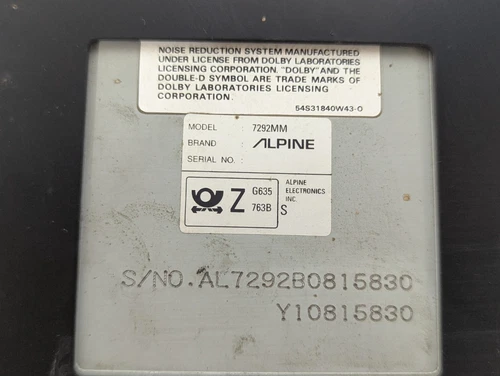 Alpine 7292MM Car Stereo With Cassette Vintage - Picture 10 of 13