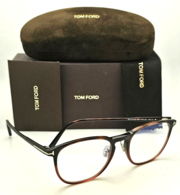 New TOM FORD Blue Block Eyeglasses TF 5700-B 054 54-20 145 Havana