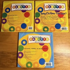 Learning Palette Mathematic Cards and Reading Cards K-3rd  3 sets of cards