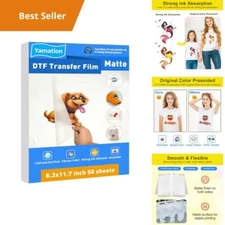 DTF Transfer Film | Premium Double Matte | Static Free | Washable | Compatible w