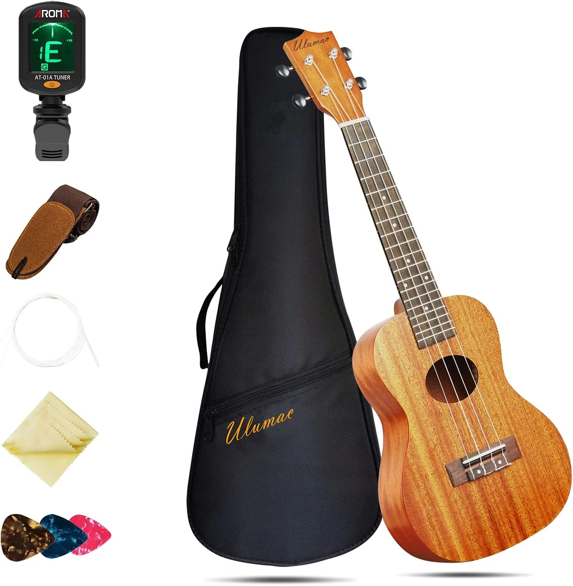 Ukulele Tenor 26 Inch Professional Mahogany Solid Top Ukelale for Beginners Kid