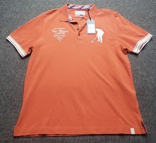Tom Morris St Andrews Golfing Heritage Short Sleeve Polo Shirt XL Orange NWT