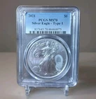 2021 American Silver Eagle Type 1 - PCGS MS70