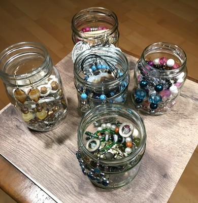 Mistery Schmuckglas Gold Silber Jewellry Jar Schmuck Glas