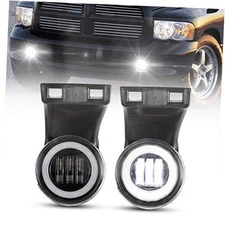  Dodge Ram LED Fog Lights with Daytime Running Lights Set,1 Pair Clear Lens 