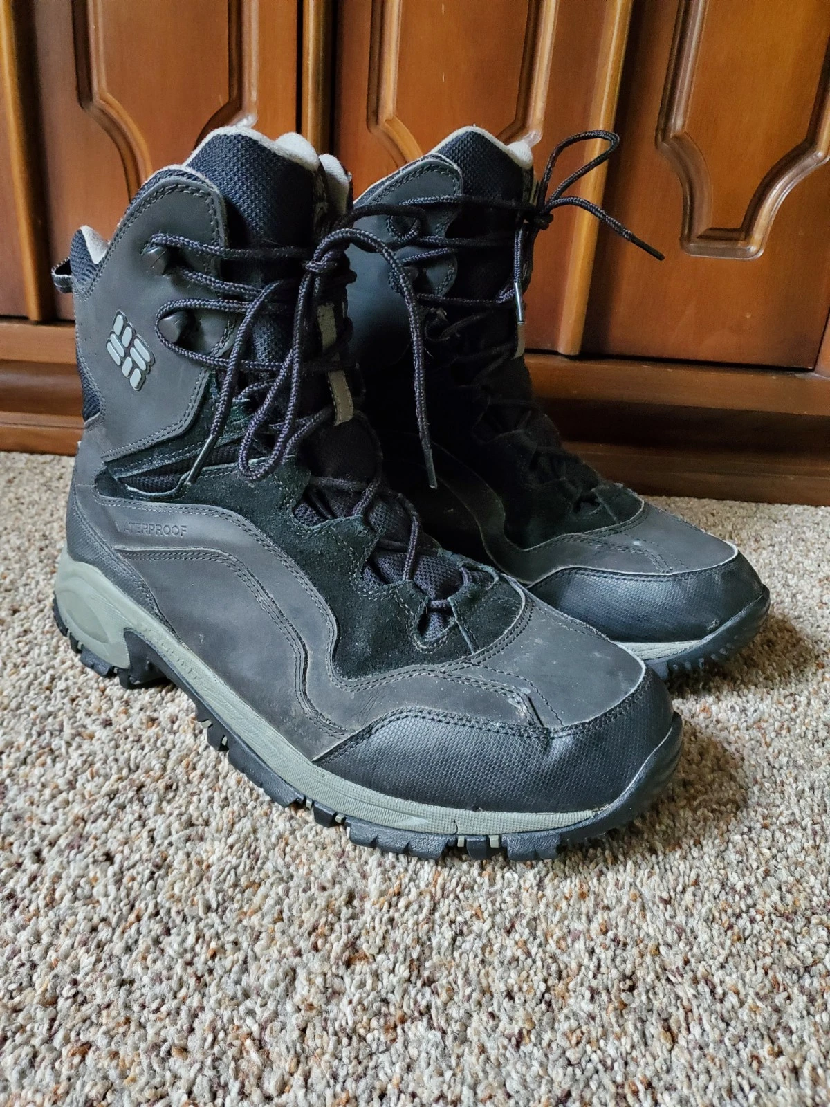 Mens Columbia Backramp Techlite Black Waterproof Boots, Size 13, YM5298-010