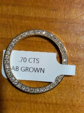 Custom SS PLATED LAB GROWN Diamond Bezel for ROLEX Ladies 26mm 6917 69173 69178