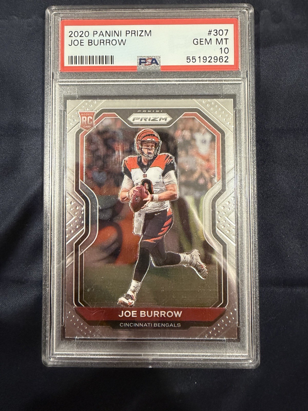 2020 Panini Prizm Football Joe Burrow Base RC #307 PSA 10