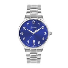 Image of Accurist Classic 37mm Mens Round Silver Analogue Watch with Silver Bracelet