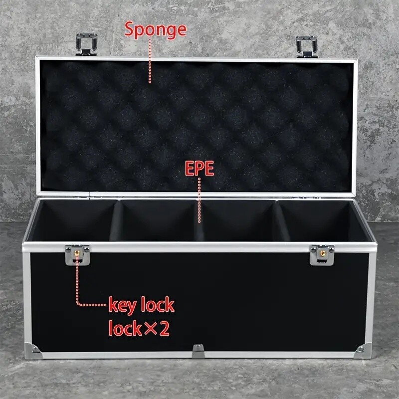 Heavy-Duty 4-Column Card Vault for PSA/BGS Slabs - Storage Case for Sports Cards