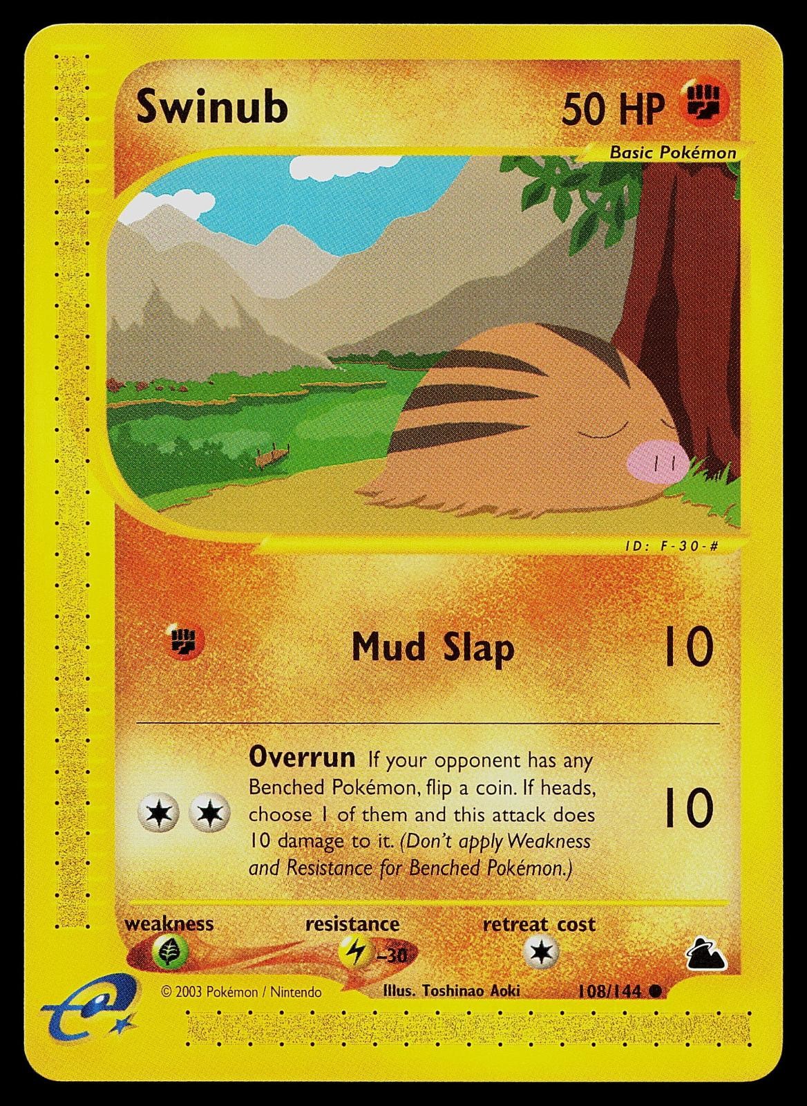Pokemon Card - Swinub Skyridge 108/144 Common