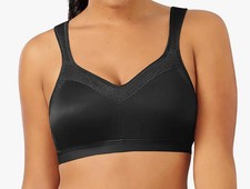 Playtex 18 Hour Active Breathable Comfort Wireless Bra, Black, sz 42DD