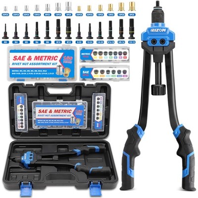 Rizom Rivet Nut Tool, 16  Rivnut Tool Kit with 13 Metric 16inch, blue black 