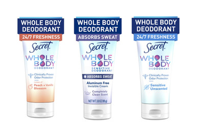 Secret Women's Whole Body Aluminum Free Deodorant - 3 oz ( select your scent )