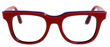 RAY-BAN RB4368 6522/73 51mm Thick Red Blue Eyeglasses Frames Only Italy Unisex